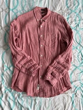 J. Crew Men's Button-Down Shirt in Dusty Pink